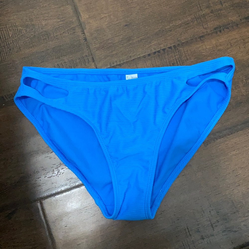 Blue bathing suit bottoms